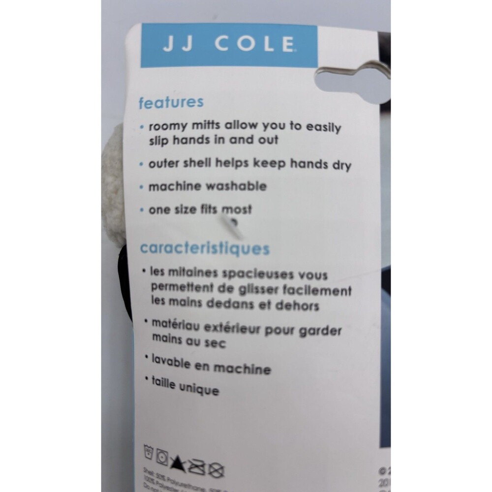 JJ Cole BundleMitts Black Winter Stroller Hand Muff Attachment New NIP - Picture 4 of 8